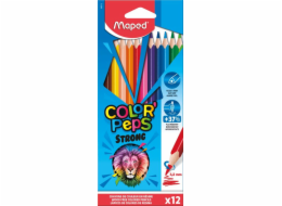Pastelky Maped Colorpeps Strong, trojúhelníkové, 12 barev