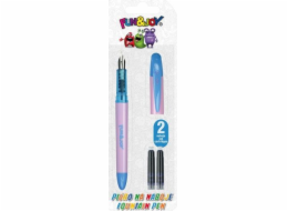 Titanově růžové plnicí pero + 2 modré kazety (385145)