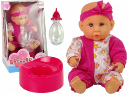Mašlička Leantoys Import Baby Doll Tmavě růžová mašlička na nočník Pee Drinks 24 cm
