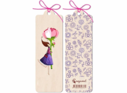 Cozywood Dřevěná záložka Rose