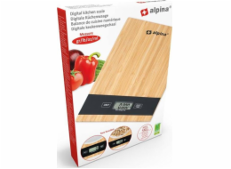 ALPINA Kuchyňská váha 5 kg bambusED-218677