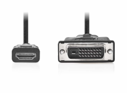 Nedis CCGL34800BK20 NEDIS kabel HDMI - DVI/ konektor HDMI - zástrčka DVI-D 24+1pinová/ černý/ bulk/ 2m