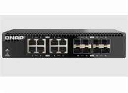 QNAP řízený switch QSW-M3212R-8S4T (4x 10GbE porty + 8x 10G SFP+ porty, poloviční šířka)