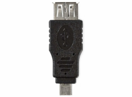 NEDIS redukce USB 2.0/ zástrčka USB micro B - zásuvka USB A/ černý/ blistr