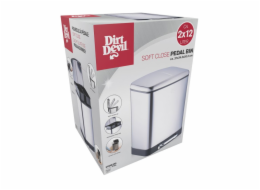 DIRT DEVIL Odpadkový koš na tříděný odpad 2 x 12 l tiché zavíráníED-249502