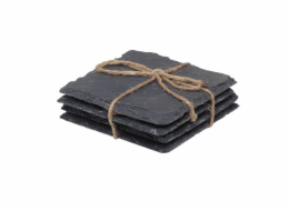 Podtácky břidlicové sada 4 ks 10 x 10 cm ED-299358