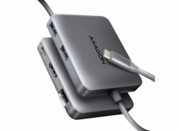 AXAGON HMC-5HL USB 5Gbps hub, 2x USB-A, HDMI 4k/60Hz, RJ-45 GLAN, PD 100W, kabel USB-C 20cm