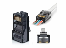 W-star&nbsp;Konektor&nbsp;UTP&nbsp;RJ45EZ&nbsp;Cat5e100ks&nbsp;pozlacený,&nbsp;černá,&nbsp;pass&nbsp;through&nbsp;RJ45EZ5KS