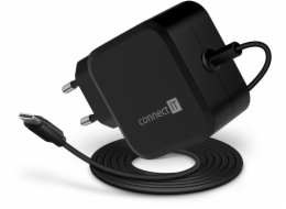 CONNECT IT C-Power Mini univerzální notebookový adaptér USB-C, PD 67 W, ČERNÝ