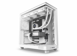 NZXT skříň H6 Flow dvoukomorová / MidT / 3x120mm fan / 2xUSB 3.2 / USB-C / prosklená bočnice i čelo / bílá