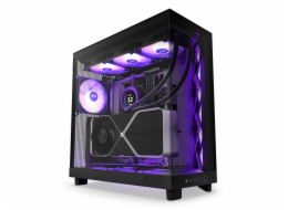 NZXT skříň H6 Flow RGB dvoukomorová / MidT / 3x120mm RGB fan / 2xUSB 3.2 / USB-C / prosklená / černá