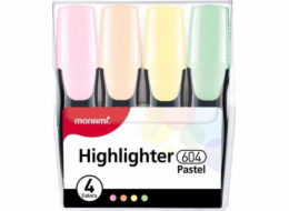 Monami Thick highlighter Highlighter 604 - sada 4 pastelových barev Monami