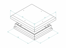 Kryt ventilační jednotky IP5X, montáž na redukci RAL7035