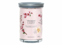 Svíčka ve skleněném válci Yankee Candle, Růžové třešně a vanilka, 567 g