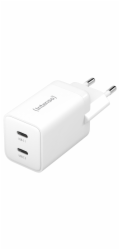INTENSO W40CC GaN, 2x USB C, Nabíjačka, 40W, biela