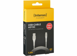 INTENSO A315C, Kábel USB 2.0-TypeC, 1,5m, biely