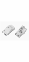 Modul neosazený 1x RJ45, 22,5x45 mm s prachovkou úhlový