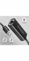 AXAGON ADE-AR, USB-A 3.2 Gen 1 - Gigabit Ethernet síťová karta, Realtek 8153, auto instal