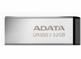 ADATA Flash Disk 32GB UR350, USB 3.2 Dash Drive, kov černá