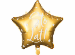 Party Deco Foil balónek Happy Birthday!, 40 cm, zlatý