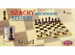 Velké dřevěné školní šachy