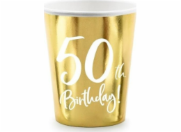 Zlaté poháry k 50. narozeninám 220 ml, 6 ks