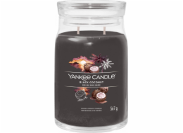 Svíčka ve skleněné dóze Yankee Candle, Černý kokos, 567 g