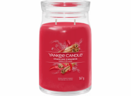 Svíčka ve skleněné dóze Yankee Candle, Třpytivá skořice, 567 g