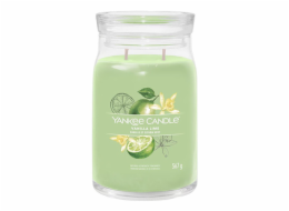 Svíčka ve skleněné dóze Yankee Candle, Vanilka s limetou, 567 g