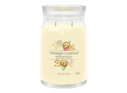 Svíčka ve skleněné dóze Yankee Candle, Vafle s banány a karamelem, 567 g