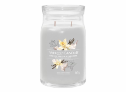 Svíčka ve skleněné dóze Yankee Candle, Kouřová vanilka a kašmír, 567 g