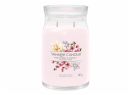 Svíčka ve skleněné dóze Yankee Candle, Růžové třešně a vanilka, 567 g