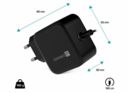 CONNECT IT C-Power Mini univerzální notebookový adaptér USB-C, PD 67W