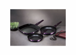 Sada pánví s titanovým povrchem 3 ks Purple Eclipse Collection steak BH-7104