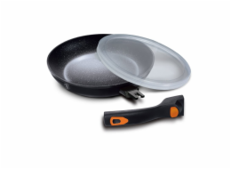 Pánev s mramorovým povrchem a odnímatelnou rukojetí 24 cm Granit Diamond Line BH-1954