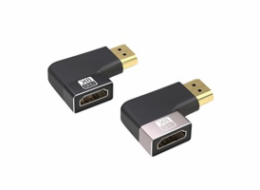 PREMIUMCORD Adaptér spojka 8K HDMI A - HDMI A, F/M, do úhlu 90° - pravá