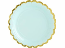 Party Deco Yummy talíře, mátová, 18 cm, 6 kusů, univerzální (33390)