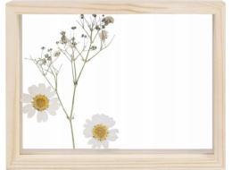 LoveInstant stojící dřevěný fotorámeček 10x14,5 cm / sušené květiny