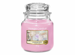 Svíčka ve skleněné dóze Yankee Candle, Polibky sněhové vločky, 410 g