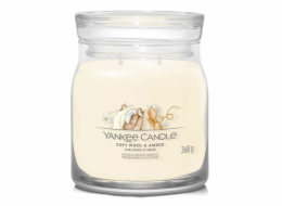 Svíčka ve skleněné dóze Yankee Candle, Jemná vlna a ambra, 368 g