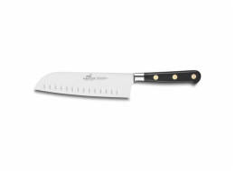 Kuchyňský nůž Lion Sabatier, 714780 Idéal Laiton, Santoku nůž, čepel 18 cm z nerezové oceli, POM rukojeť, plně kovaný, mosazné nýty