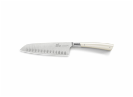 Kuchyňský nůž Lion Sabatier, 807881 Edonist Perle, Santoku nůž, čepel 18 cm z nerezové oceli, ABS rukojeť, plně kovaný, nerez nýty