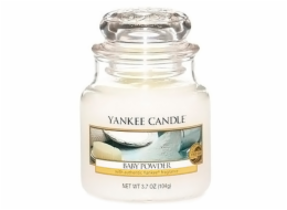 Svíčka ve skleněné dóze Yankee Candle, Dětský pudr, 104 g