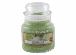 Svíčka ve skleněné dóze Yankee Candle, Vanilka s limetkou, 104 g