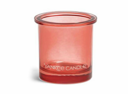 Svícen skleněný Yankee Candle, Korálová, skleněný, 7 cm