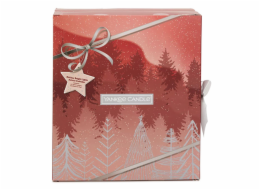 Adventní kalendář svíček Yankee Candle, 12 ks čajových + 12 ks votivních svíček a svícen, 1738648E