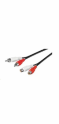 PREMIUMCORD Kabel prodlužovací audio 2x Cinch - 2x Cinch (RCA, M/F) 3m