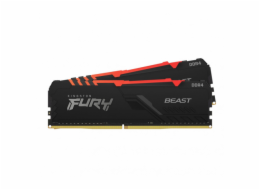 Kingston DDR4 64GB 3200MHz CL16 (2x32GB) KF432C16BB2AK2/64 Kingston FURY Beast/DDR4/64GB/3200MHz/CL16/2x32GB/RGB/Black