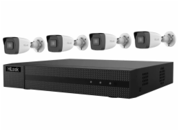 HiLook Powered by HIKVISION/ 4K PoE Bullet KIT/ IK-4248BH-MH/P/ 4x kamery IPC-B180H 2.8mm/ 1x NVR-104MH-C/4P/ 2TB HDD