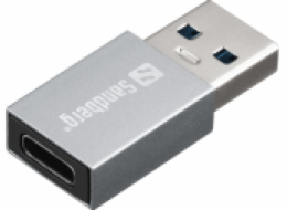 Sandberg USB-A to USB-C Dongle, stříbrná